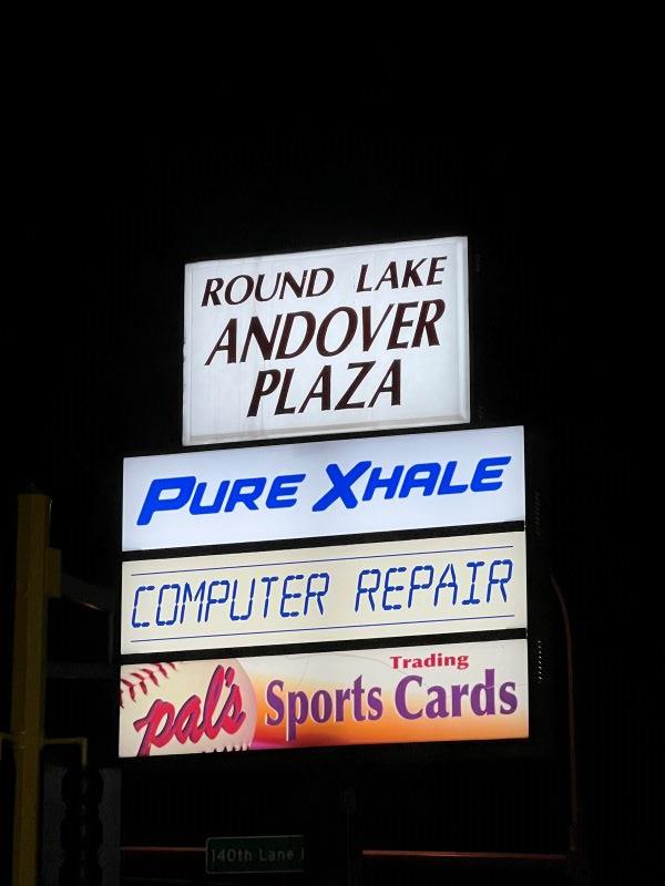 Pure Xhale Backlit Sign